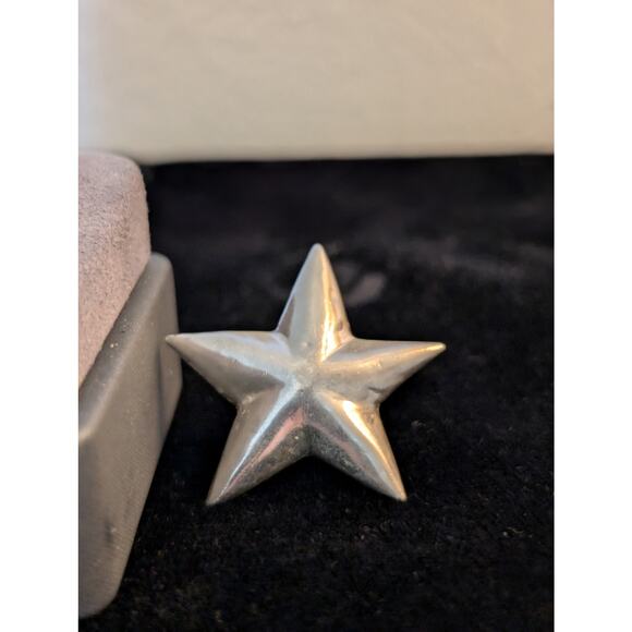 Vintage 925 Sterling Silver Mexico Screw On Star Earrings - Picture 2 of 8